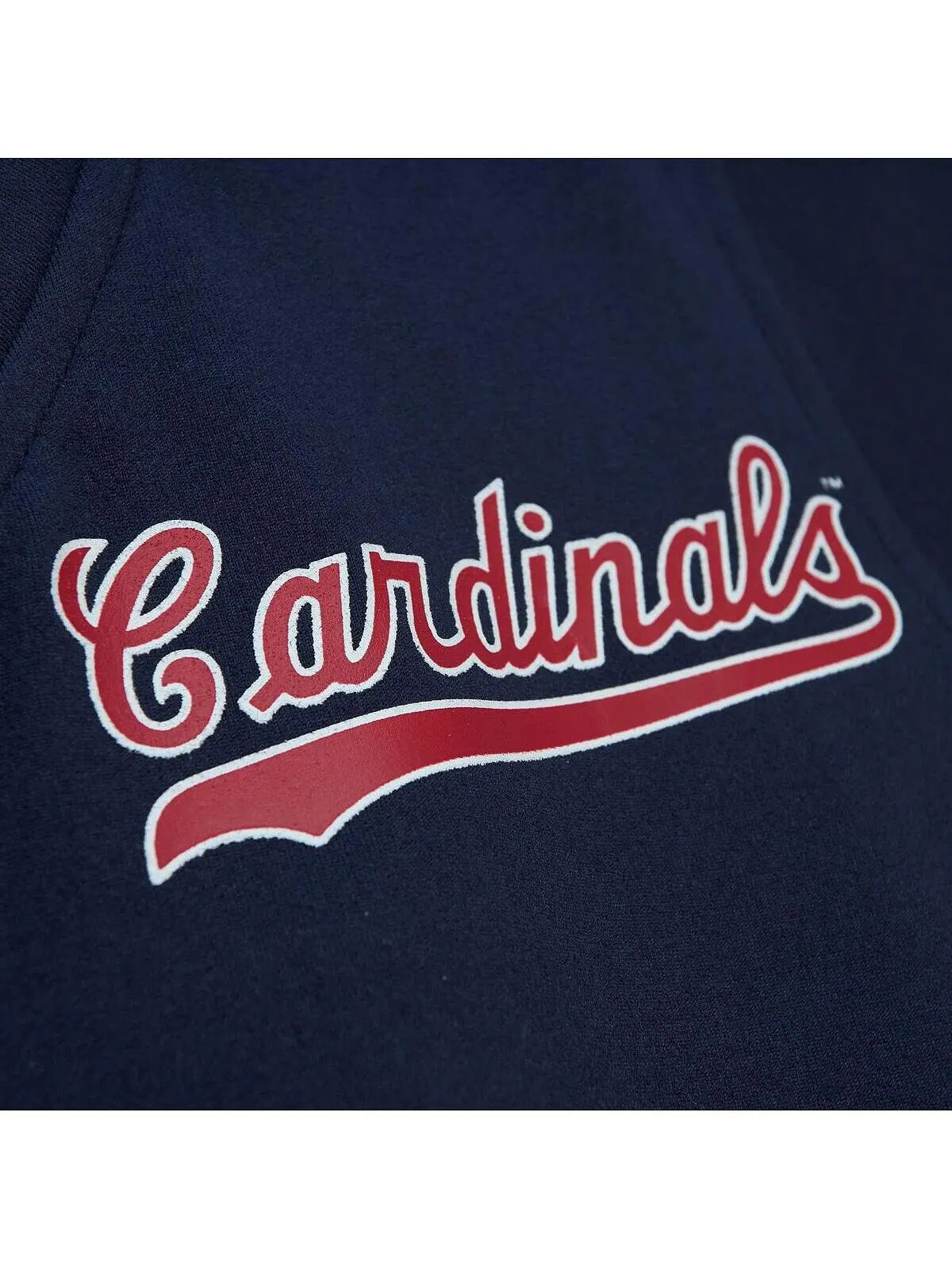 Женское темно-синее платье с v-образным вырезом St. Louis Cardinals Cooperstown Collection Mitchell — изображение 4 из 4