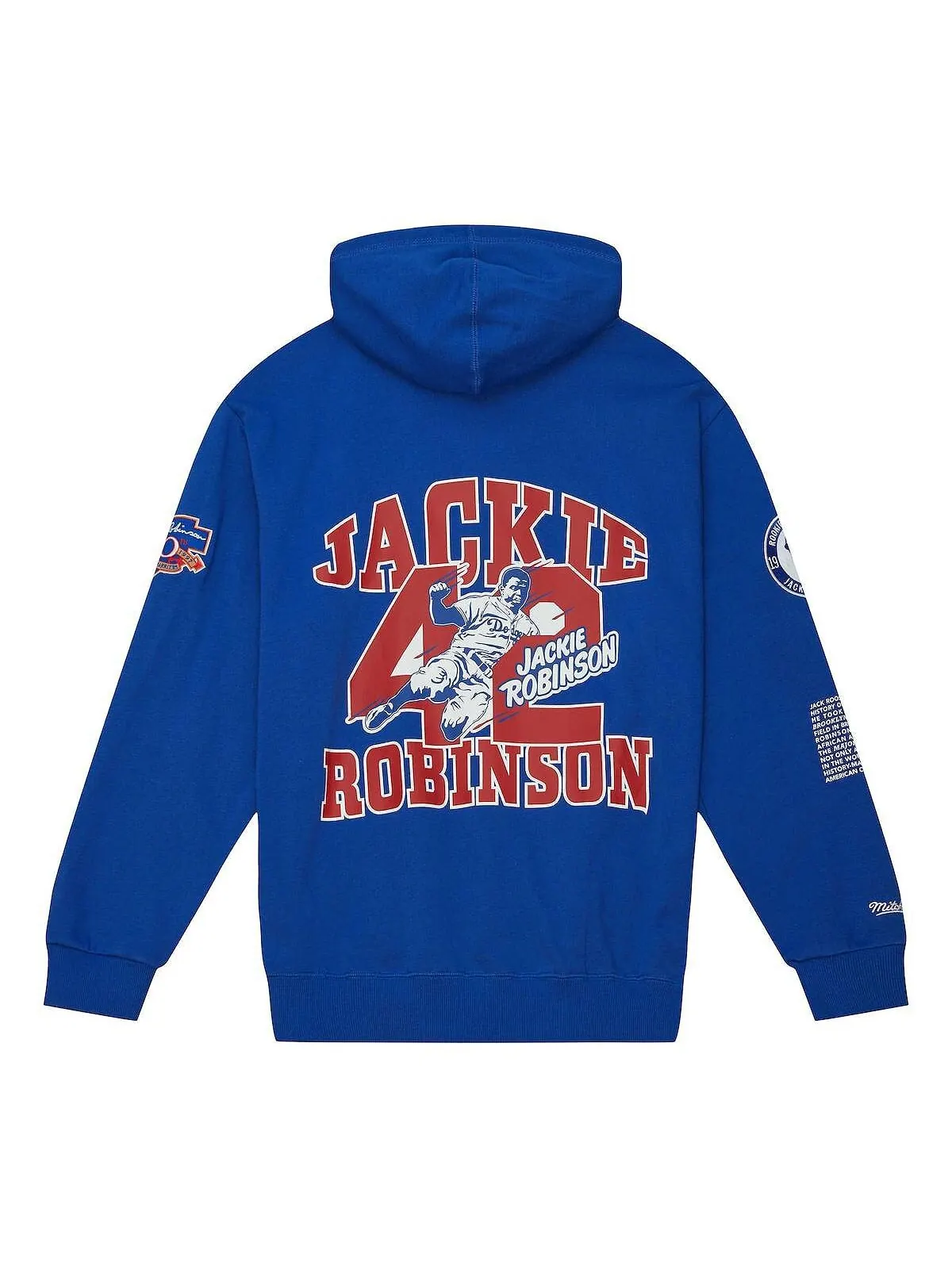 Мужской флисовый пуловер с капюшоном Jackie Robinson Royal Brooklyn Dodgers Cooperstown Collection — изображение 3 из 3