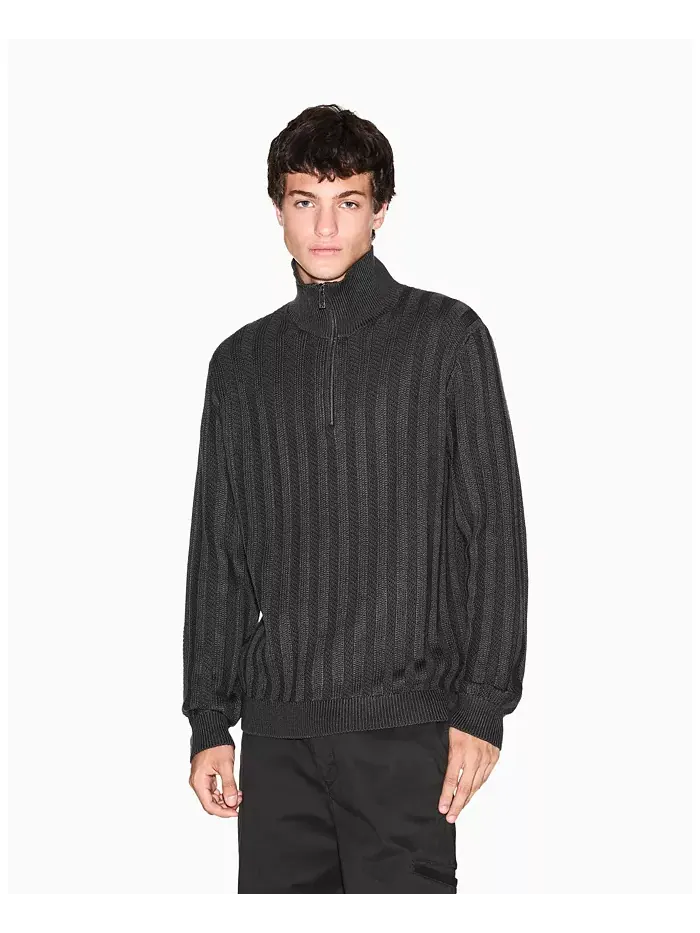 Мужской свитер с резинкой и застежкой на четверть A|X Armani Exchange — изображение 1 из 5