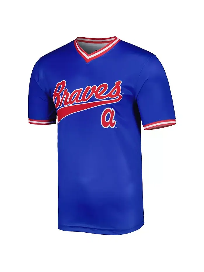 Мужская бейсбольная джерси Atlanta Braves из коллекции Cooperstown Collection Stitches — изображение 2 из 3
