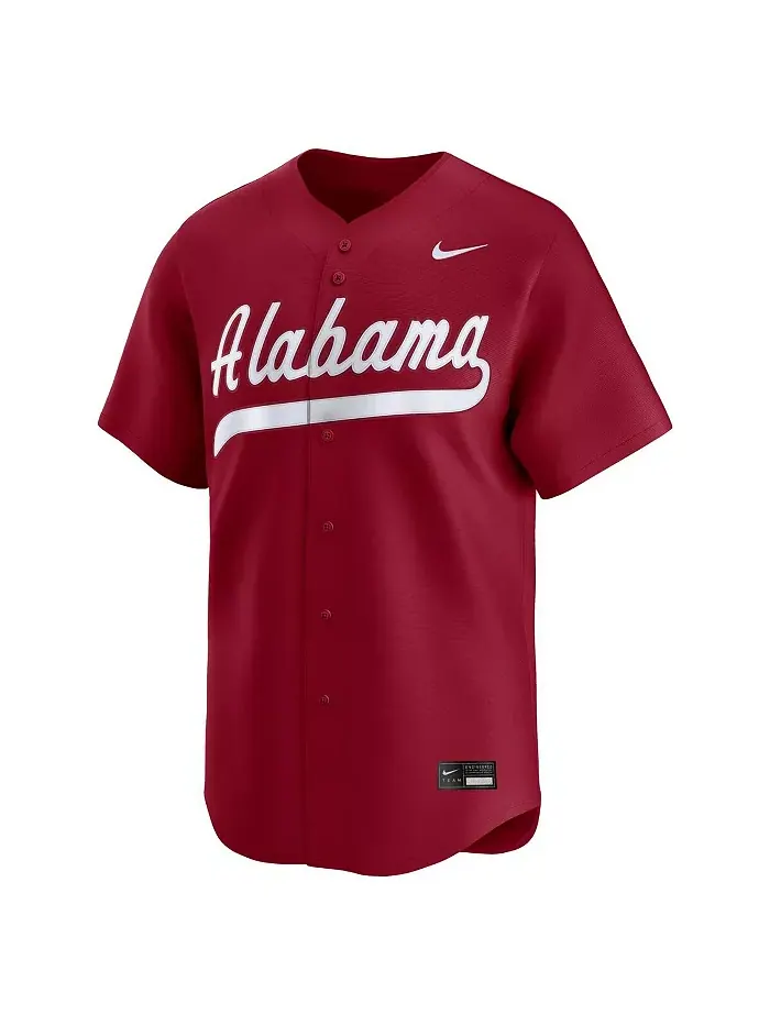 Мужская бейсбольная джерси Alabama Crimson Tide College Limited цвета малинового Nike — изображение 2 из 3
