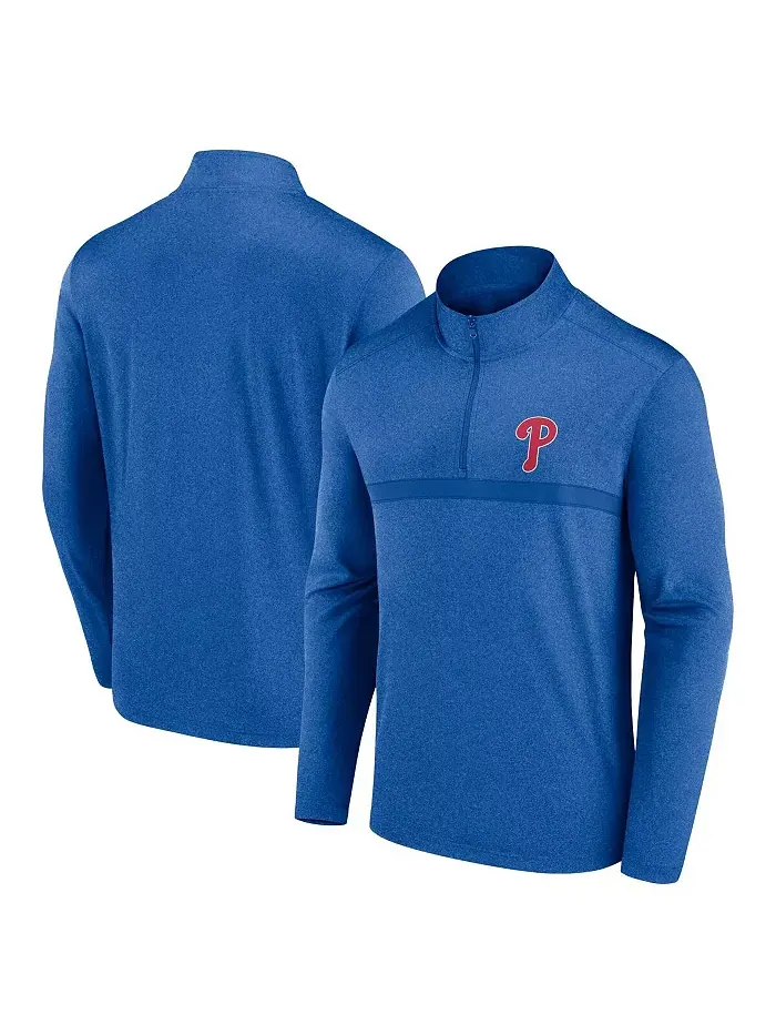 Мужская худи с молнией до четверти Heather Royal Philadelphia Phillies Head-to-Head Fanatics — изображение 1 из 3