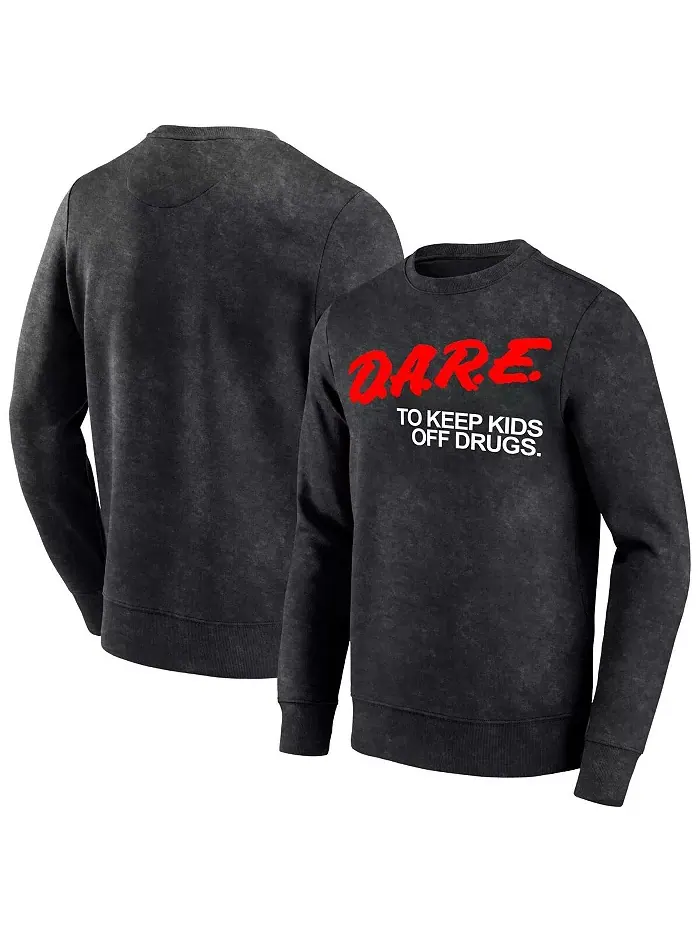 Мужская черная толстовка с логотипом D.A.R.E. в стиле потертости Philcos