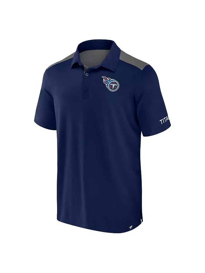 Мужская поло Tennessee Titans с цветными блоками в сине-серой гамме Fanatics — изображение 2 из 3