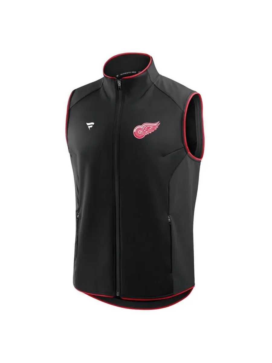 Fanatics Мужской черный жилет на молнии с символикой Detroit Red Wings Authentic Pro Rink — изображение 2 из 3