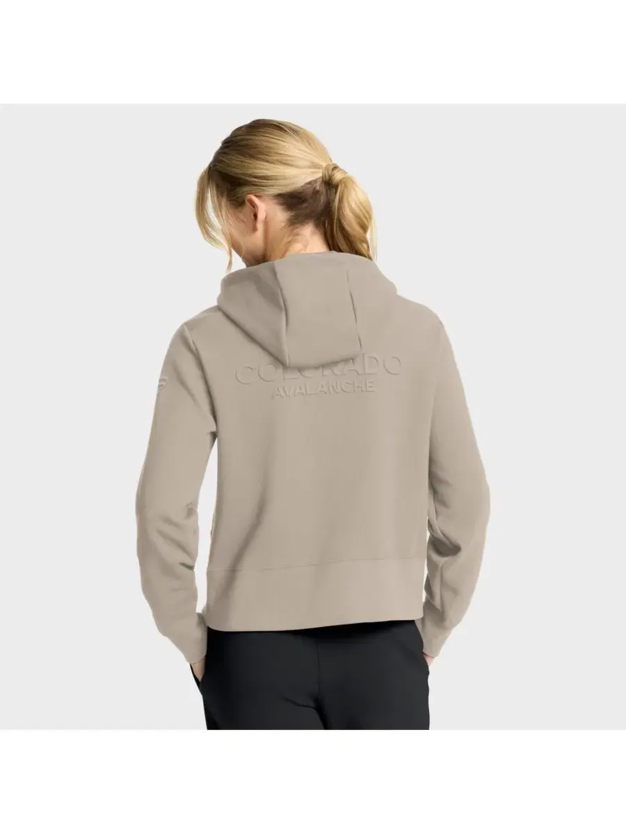 Fanatics Женская толстовка Colorado Avalanche Authentic Pro Road Tri-Blend Quarter-Zip Hoodie — изображение 2 из 4, бежевый