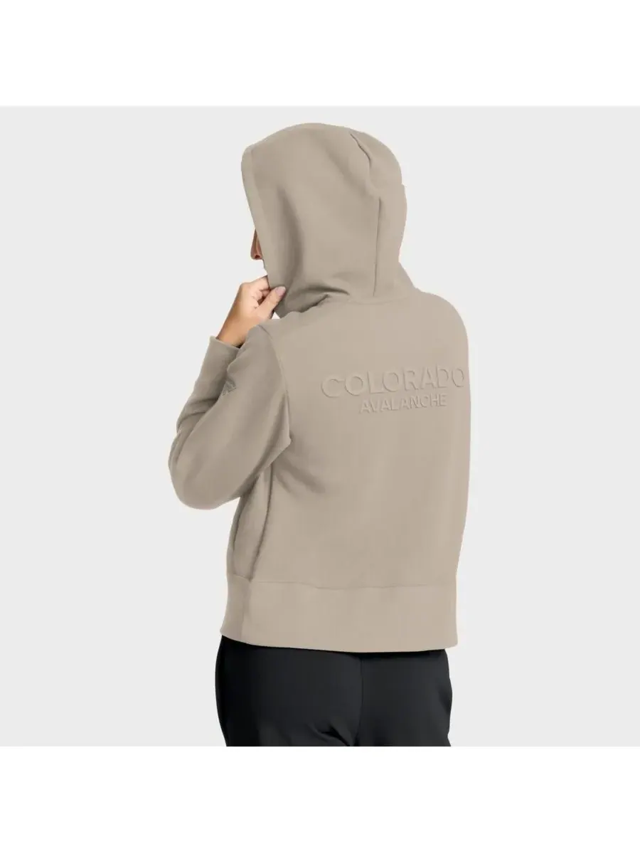 Fanatics Женская толстовка Colorado Avalanche Authentic Pro Road Tri-Blend Quarter-Zip Hoodie — изображение 3 из 4, бежевый