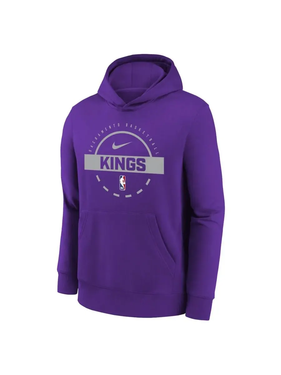 Nike Детская фиолетовая флисовая тренировочная толстовка Sacramento Kings сезона 2025/26 — изображение 3 из 3, фиолетовый
