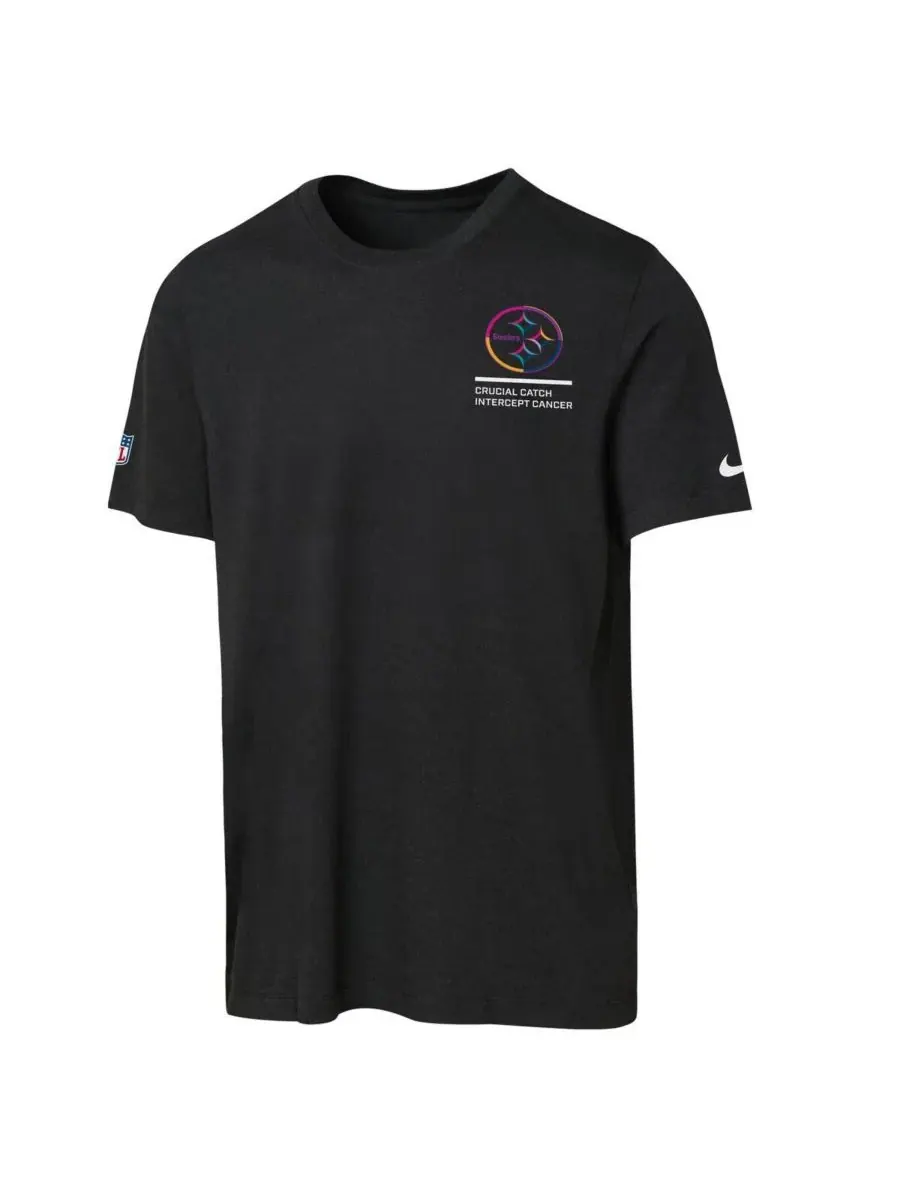 Nike Футболка Big Boys and Girls Black Pittsburgh Steelers 2025 NFL Crucial Catch Tri-Blend Dri-FIT — изображение 3 из 3