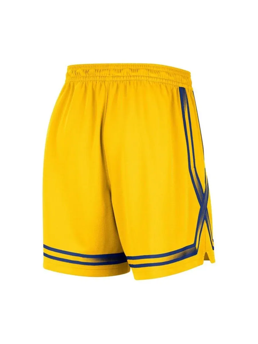 Nike Женские золотые шорты Golden State Warriors Courtside Fly Crossover Performance Shorts — изображение 3 из 3, золото