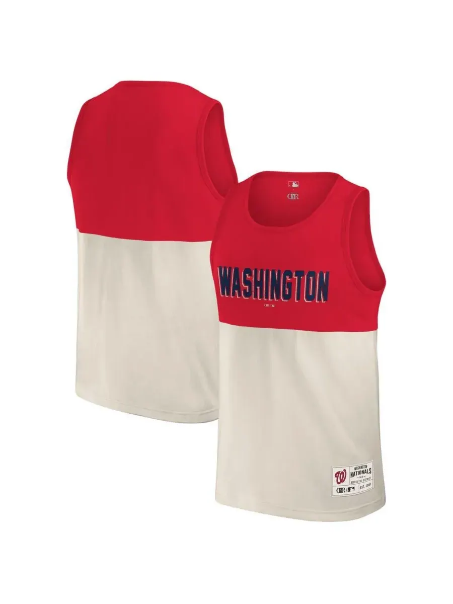 Fanatics Мужская майка Darius Rucker Collection Red Washington Nationals Color Block Tank Top — изображение 1 из 3, красный