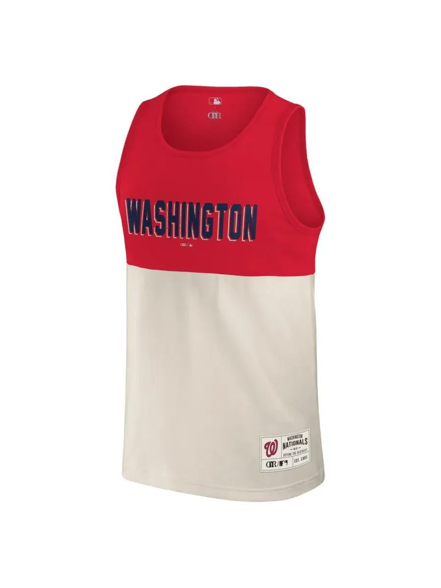 Fanatics Мужская майка Darius Rucker Collection Red Washington Nationals Color Block Tank Top — изображение 2 из 3, красный