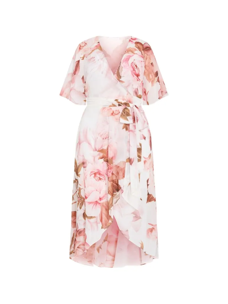 Платье больших размеров с принтом Lovers Lane CITY CHIC, Sunlit petals — изображение 3 из 4
