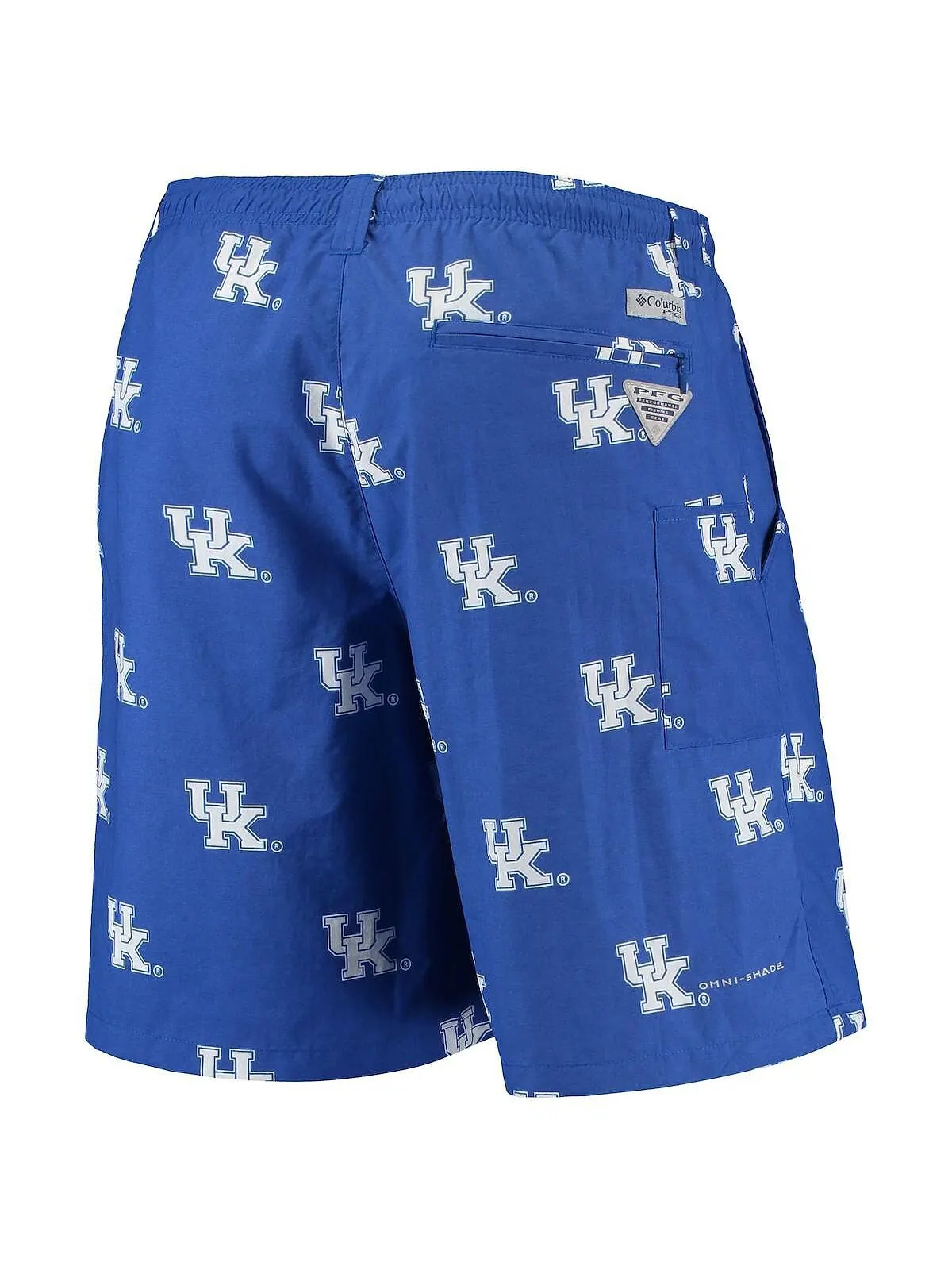 Мужские шорты royal kentucky wildcats backcast ii 8 дюймов omni-shade hybrid Columbia — изображение 3 из 3, королевский