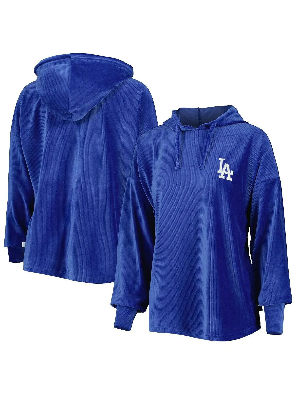 Женский пуловер с капюшоном Royal Los Angeles Dodgers End Line Touch