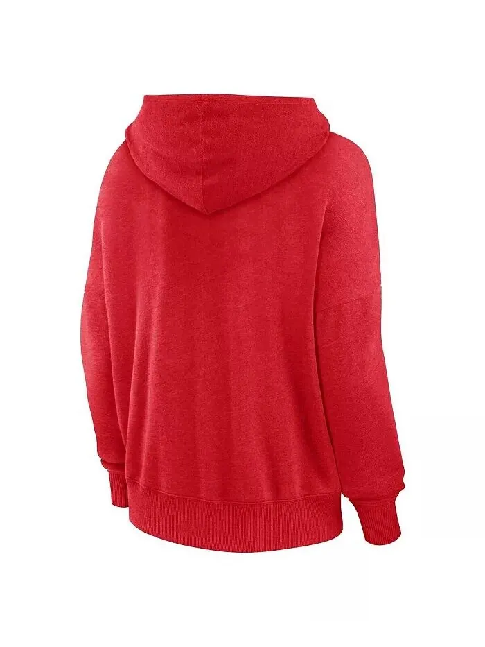 Женская красная состаренная толстовка с капюшоном Tampa Bay Buccaneers Heritage Snow Wash French — изображение 3 из 3