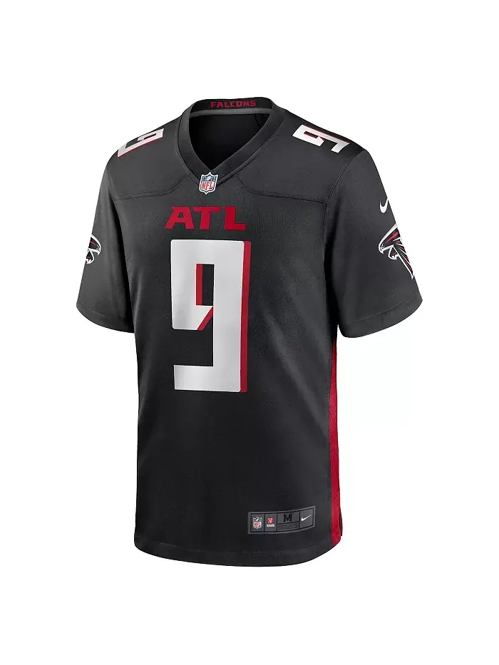 Мужская игровая футболка Michael Penix Jr. черная Atlanta Falcons, выбор в первом раунде драфта NFL — изображение 2 из 3