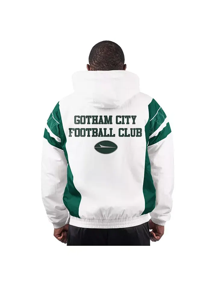 Мужская белая худи-куртка New York Jets Gotham City с молнией до половины Starter — изображение 2 из 2