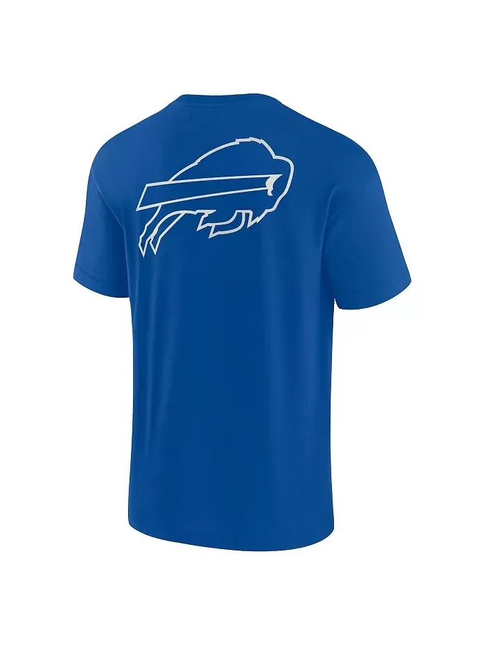 Мужская и женская супермягкая футболка с коротким рукавом Royal Buffalo Bills Fanatics Signature — изображение 2 из 3