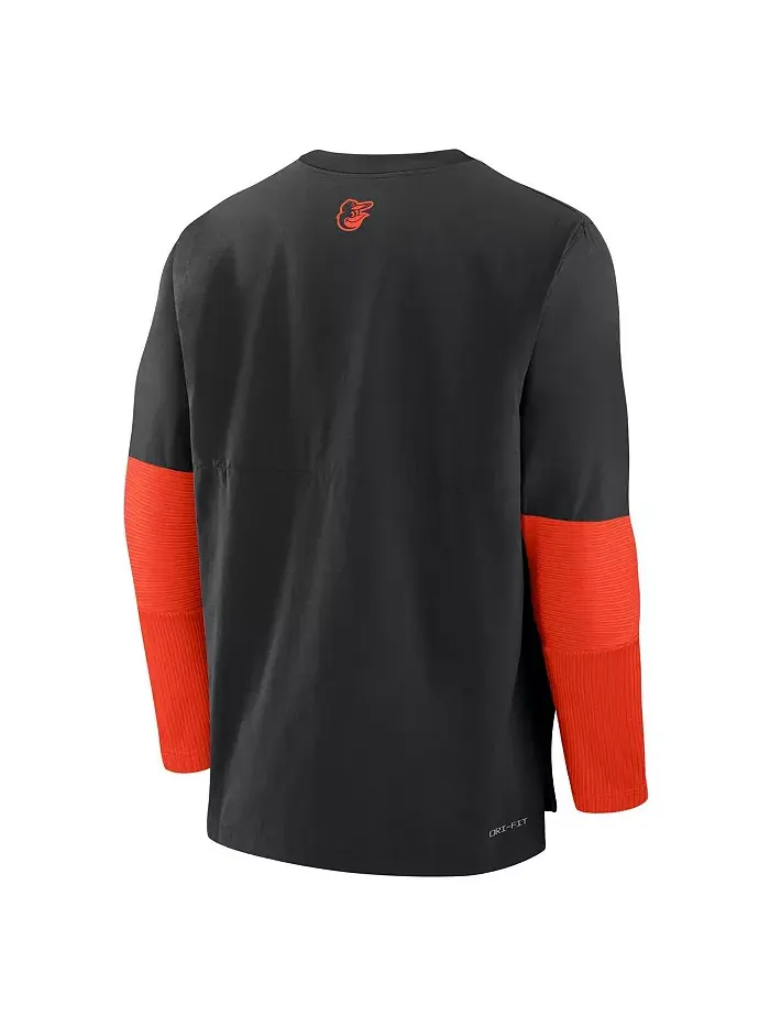 Мужская черно-оранжевая толстовка Baltimore Orioles Authentic Collection легкая трикотажная с — изображение 3 из 3