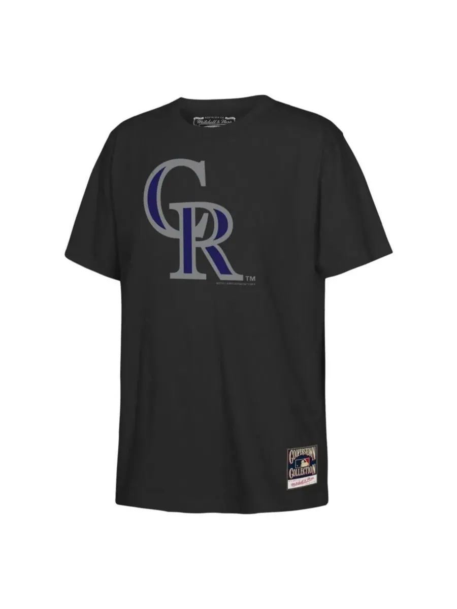 Футболка с ретро-принтом Colorado Rockies Mitchell & Ness — изображение 1 из 1, черный