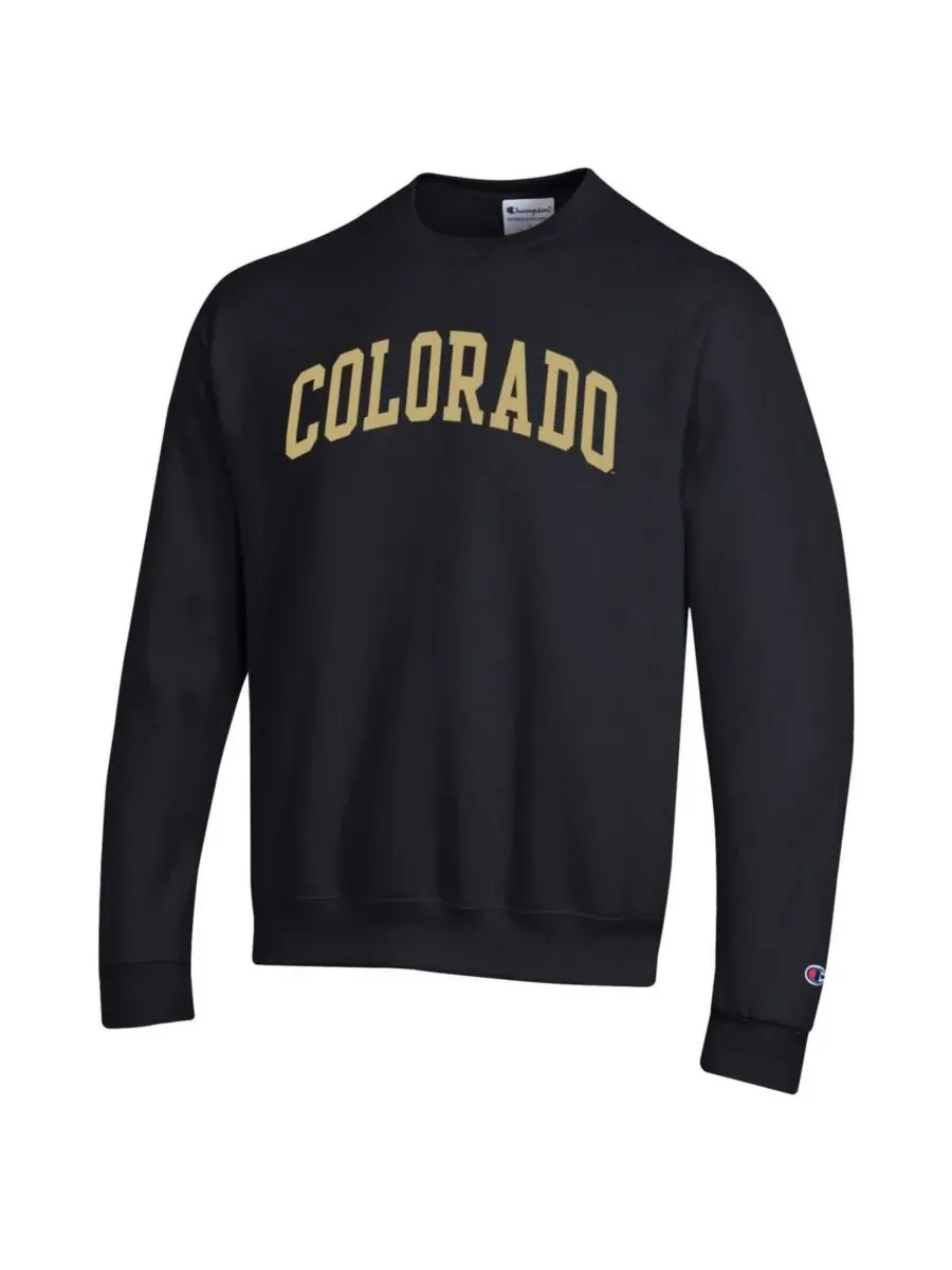 Champion Мужская черная флисовая толстовка Colorado Buffaloes Basic Arch — изображение 3 из 3, черный