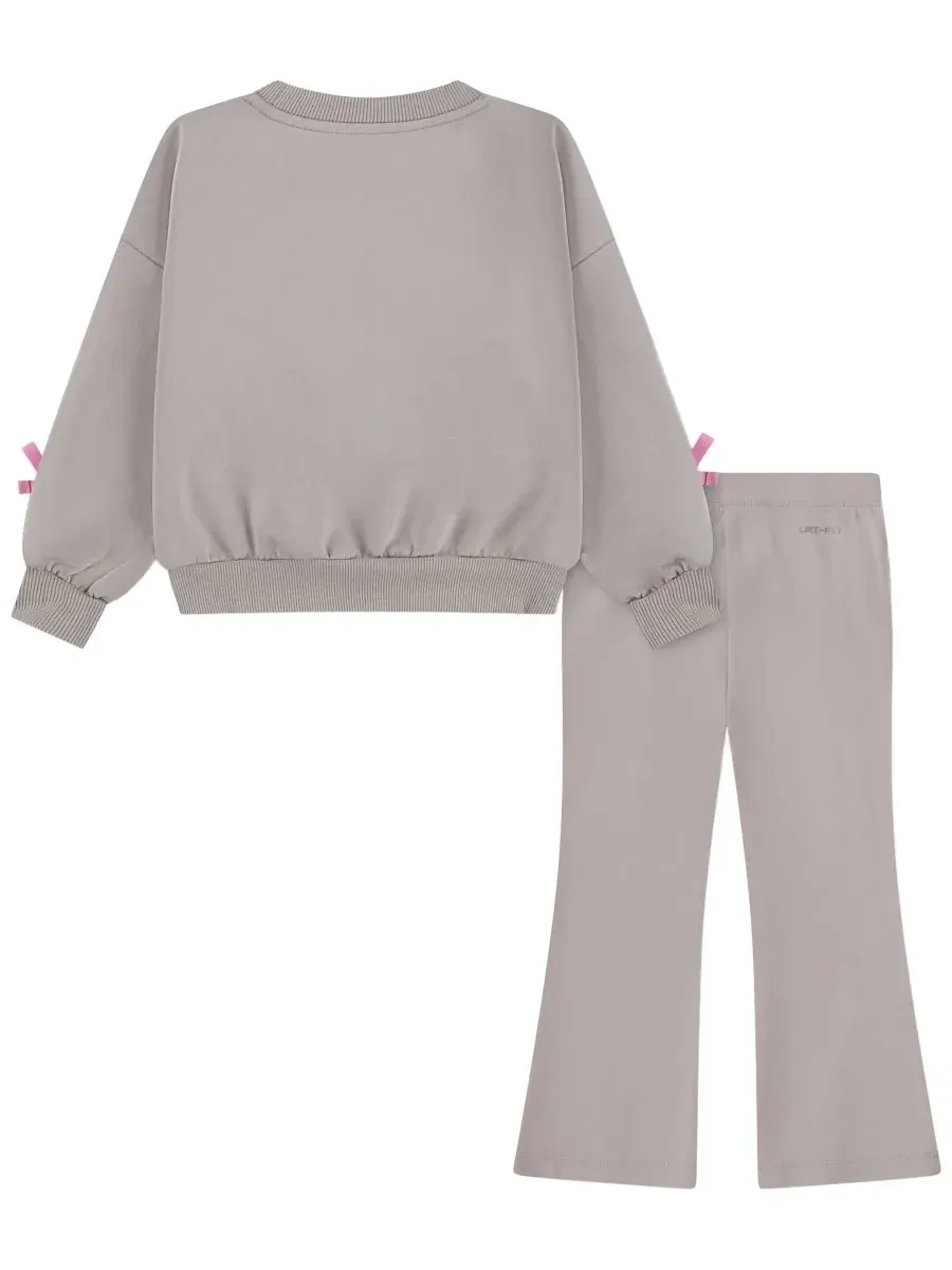 Комплект из топа и леггинсов с бантом Juxta-Girl Bow Stripe Nike, Moon Particle — изображение 2 из 4