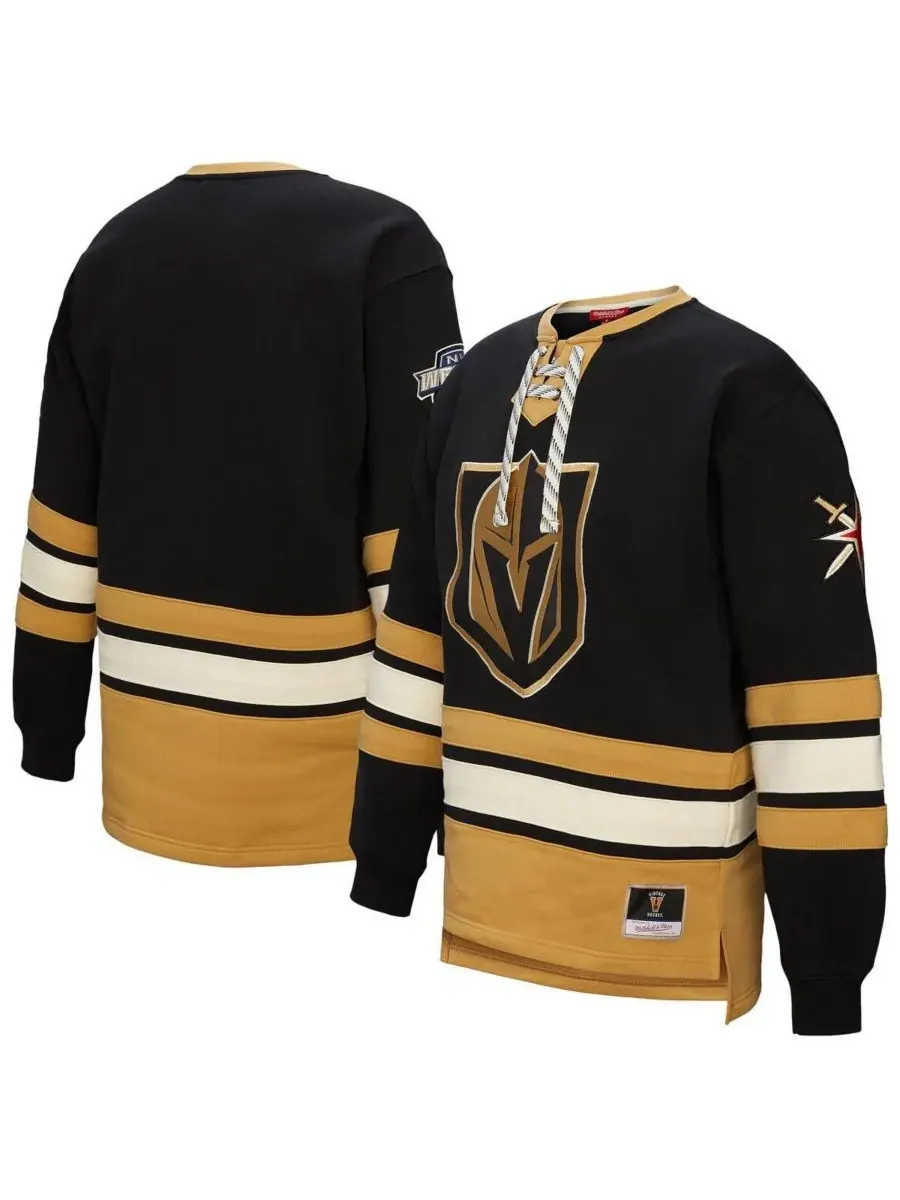 Mitchell & Ness Женская черная толстовка с завязками Vegas Golden Knights Heritage — изображение 1 из 5, черный