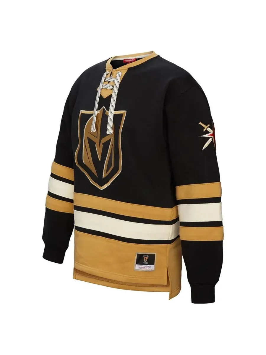 Mitchell & Ness Женская черная толстовка с завязками Vegas Golden Knights Heritage — изображение 5 из 5, черный