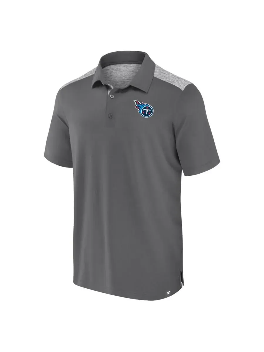 Fanatics Мужская серая рубашка-поло Tennessee Titans Long Shot — изображение 2 из 3, серый