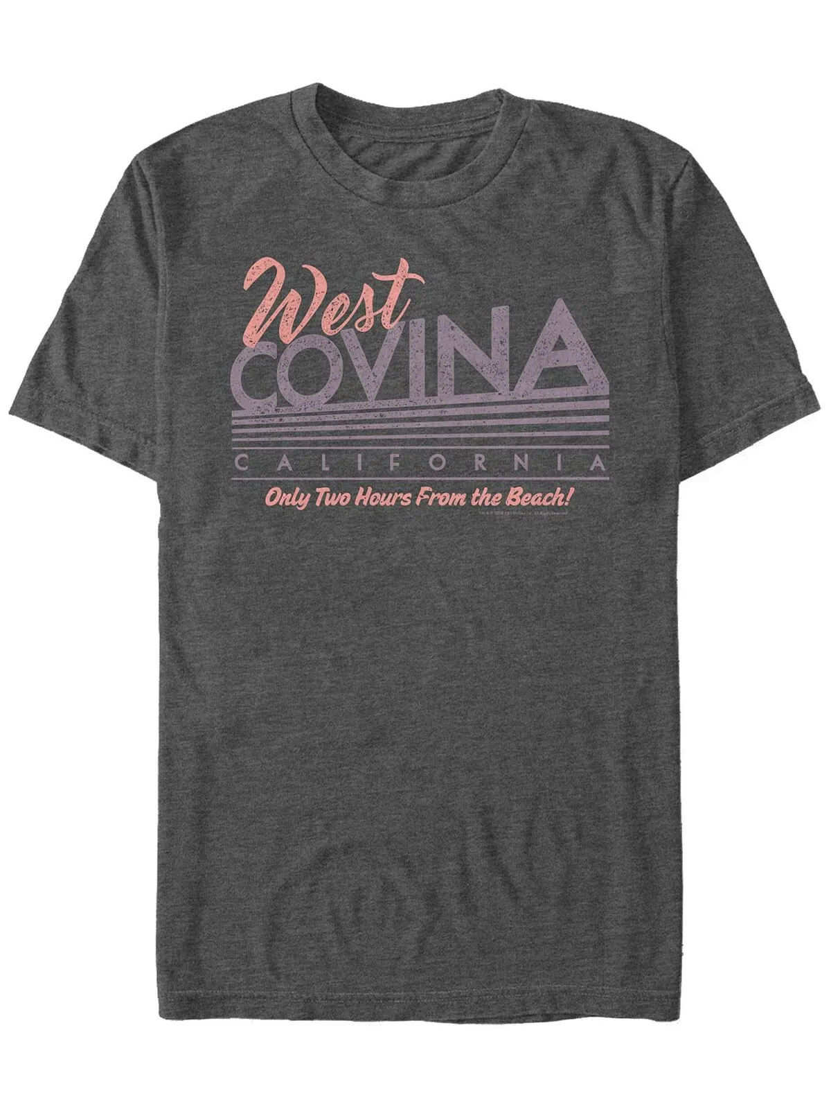 Мужская футболка с коротким рукавом west covina california Fifth Sun — изображение 1 из 1, темный серый