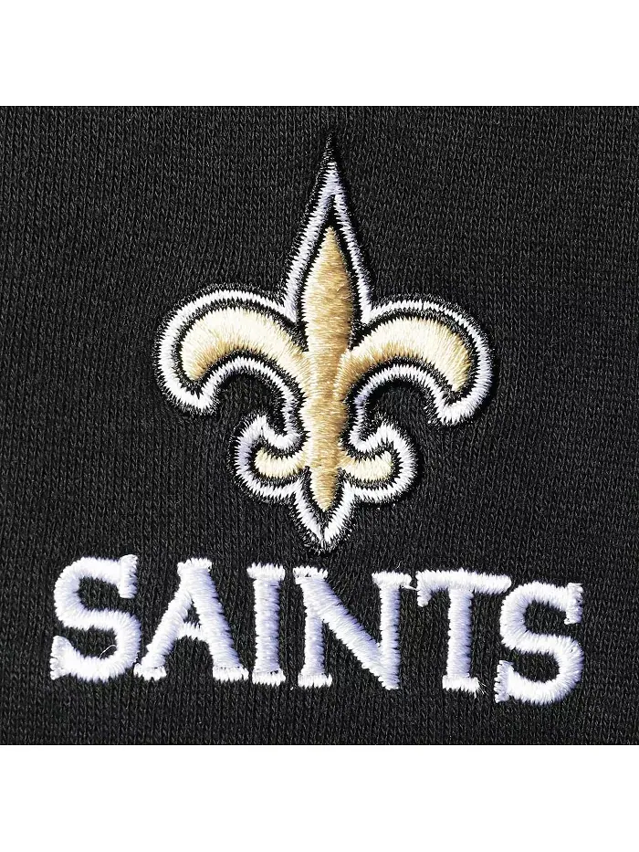 Мужская черная толстовка New Orleans Saints Craftsman на молнии с термоподкладкой Dunbrooke — изображение 4 из 4