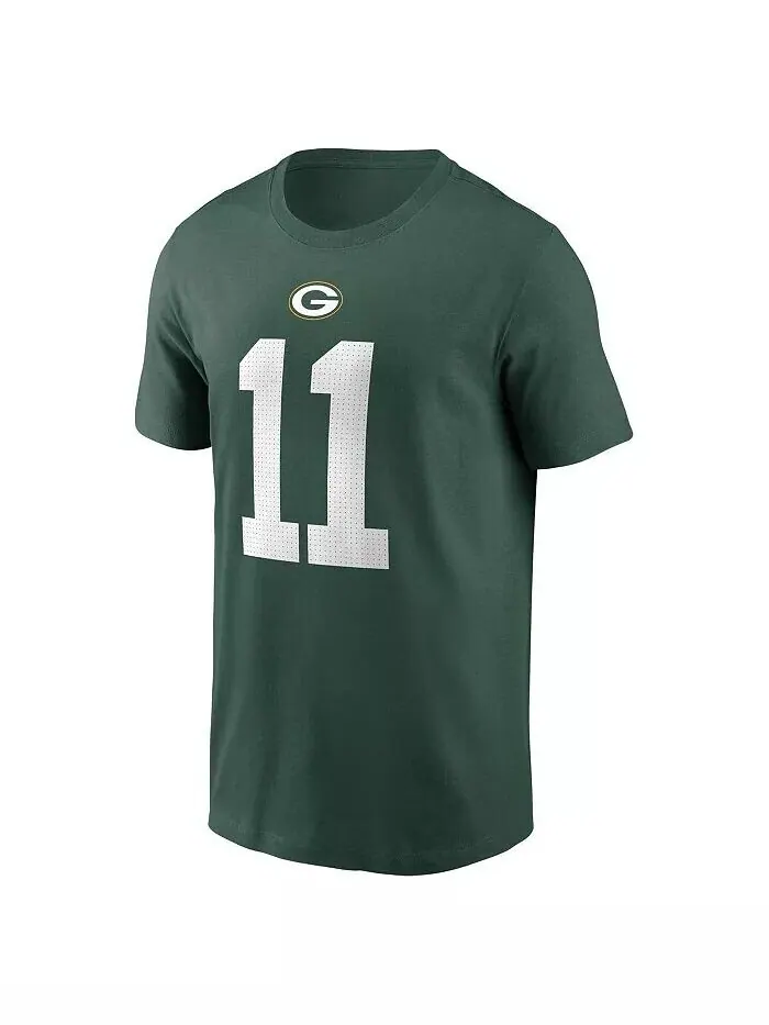 Мужская футболка Jayden Reed Green Green Bay Packers с именем и номером Nike — изображение 2 из 3