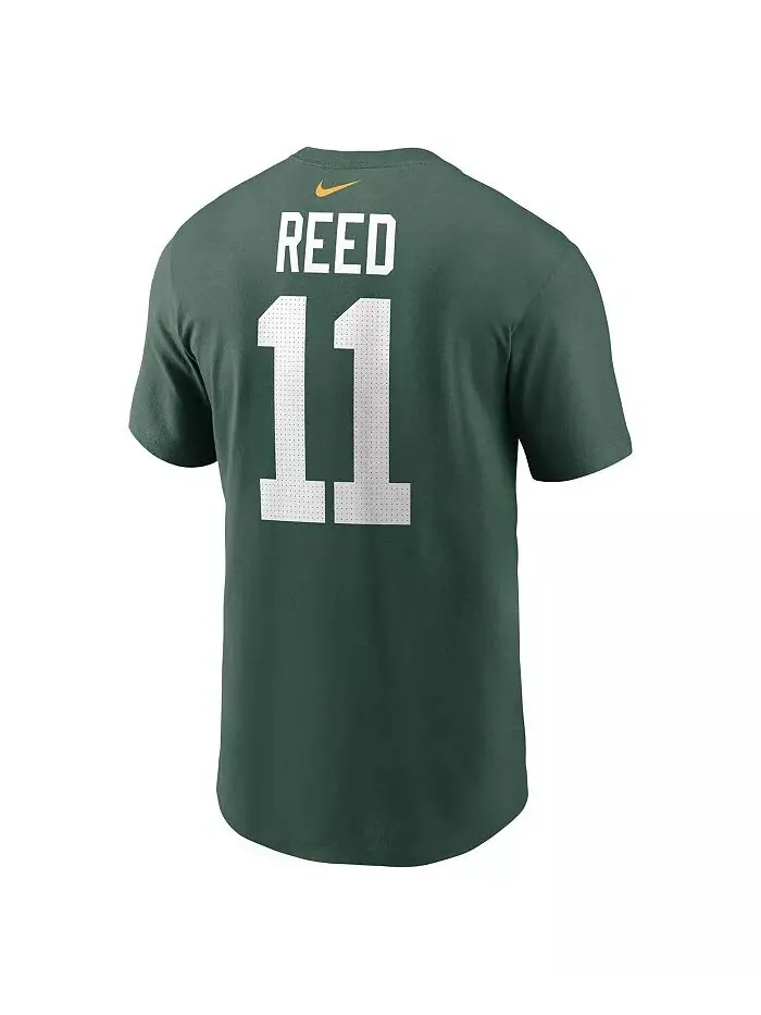 Мужская футболка Jayden Reed Green Green Bay Packers с именем и номером Nike — изображение 3 из 3