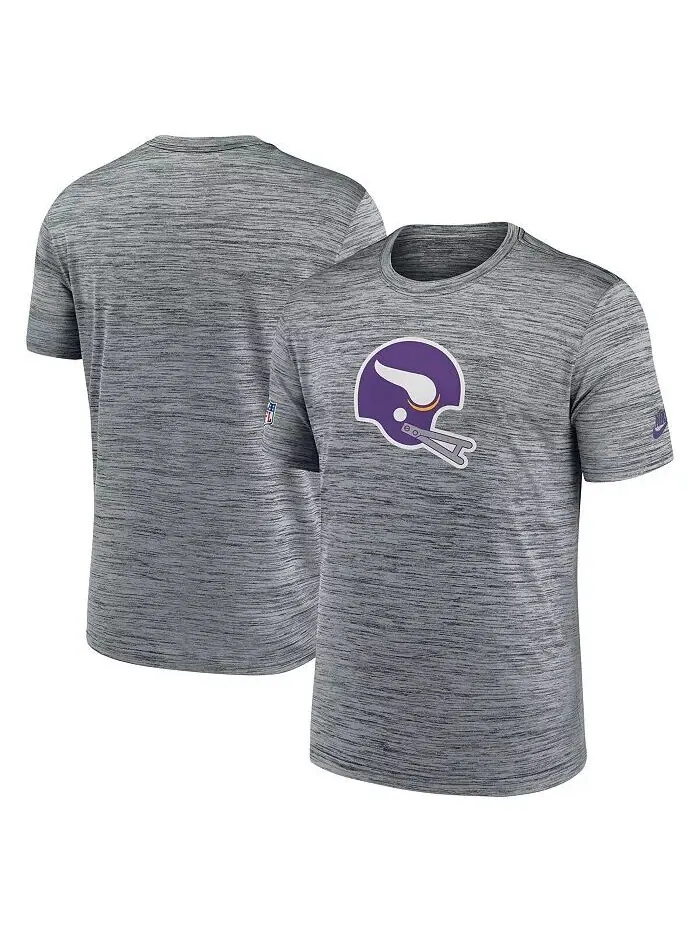 Футболка мужская Heather Gray Minnesota Vikings Velocity Alternate Logo Performance Nike