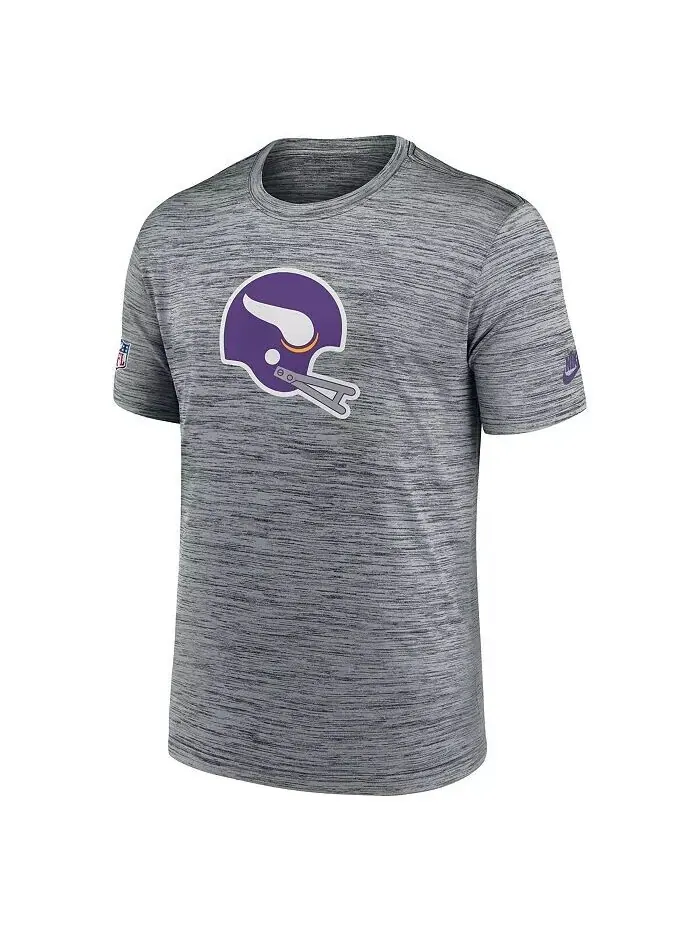 Футболка мужская Heather Gray Minnesota Vikings Velocity Alternate Logo Performance Nike — изображение 2 из 3