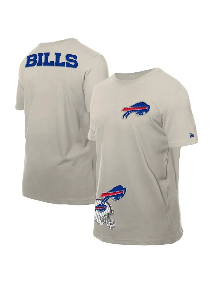 Футболка с эмблемами Buffalo Bills New Era — изображение 1 из 7, светлый бежевый