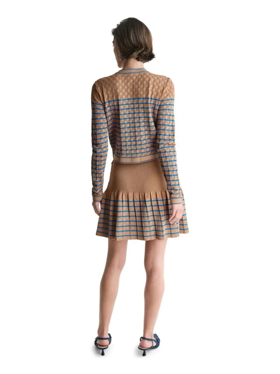 Кардиган на пуговицах с геометрическим узором BCBG, Toffee Dust/Electric — изображение 5 из 11