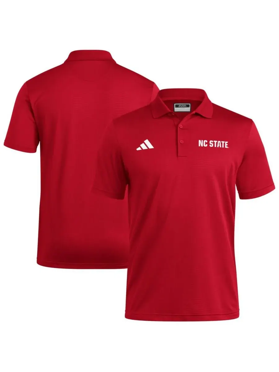 Adidas Мужская красная рубашка-поло NC State Wolfpack Ultimate 365 Ottoman