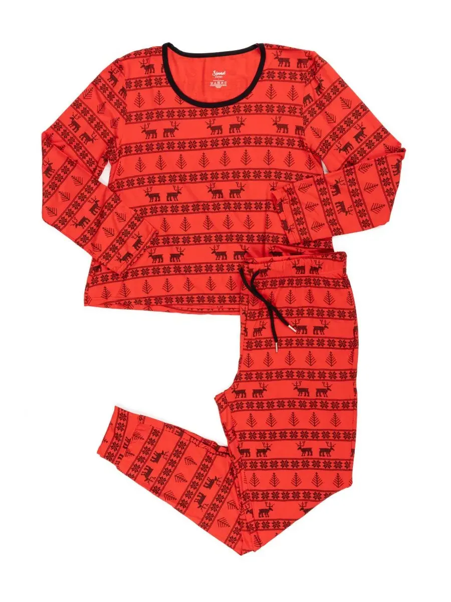 Пижама Red Reindeer Fair Isle Viscose Christmas Leveret, Reindeer — изображение 2 из 3
