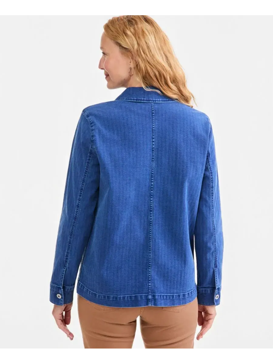 Женский джинсовый жакет с длинным рукавом, модель Isla Wash Utility Style & Co, Isla Wash — изображение 4 из 4