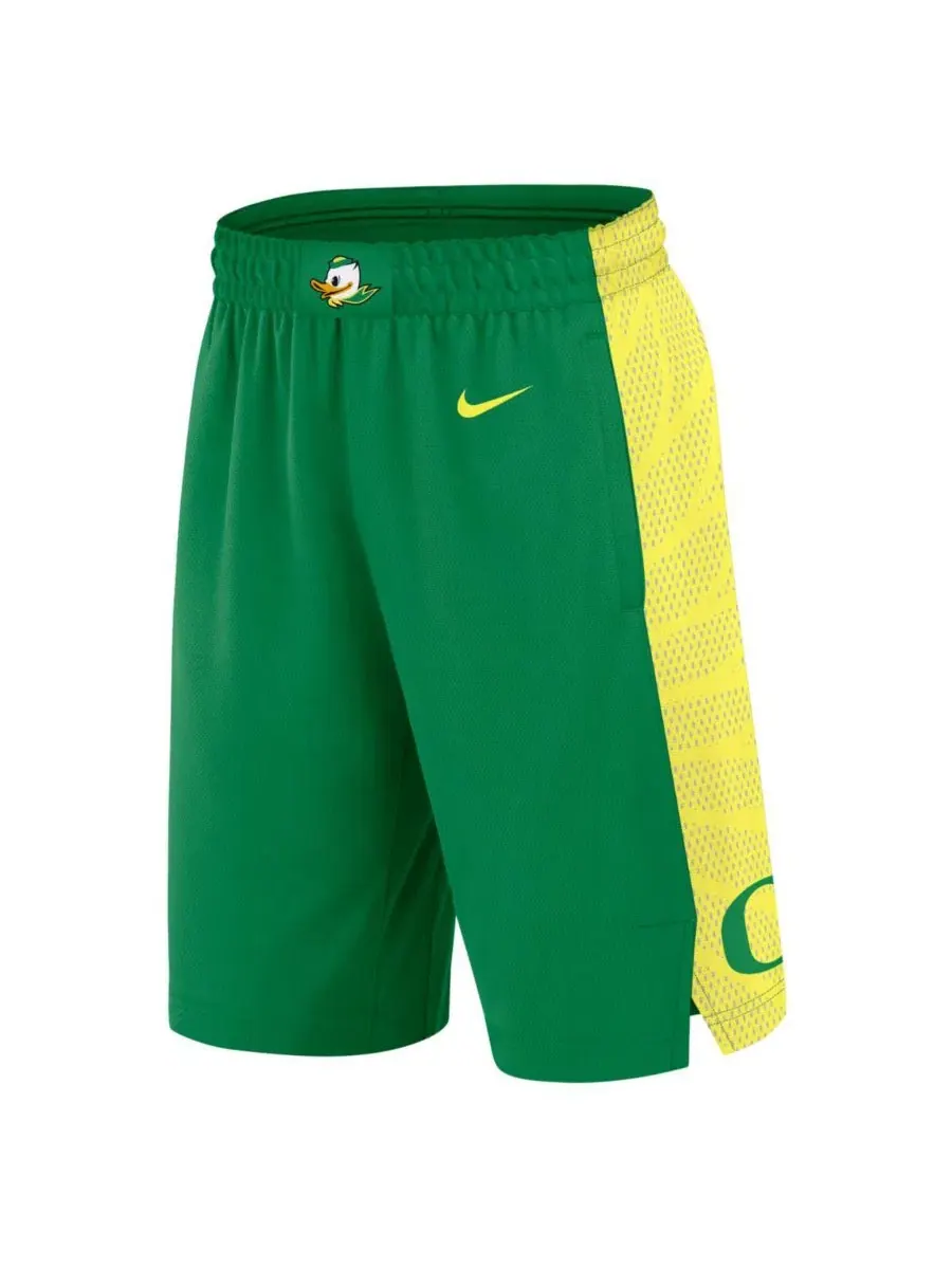 Мужские зеленые баскетбольные шорты Oregon Ducks в стиле выездной формы Nike — изображение 3 из 3, зеленый