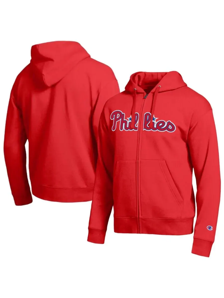 Худи с капюшоном на молнии Philadelphia Phillies All-Star Wordmark Champion