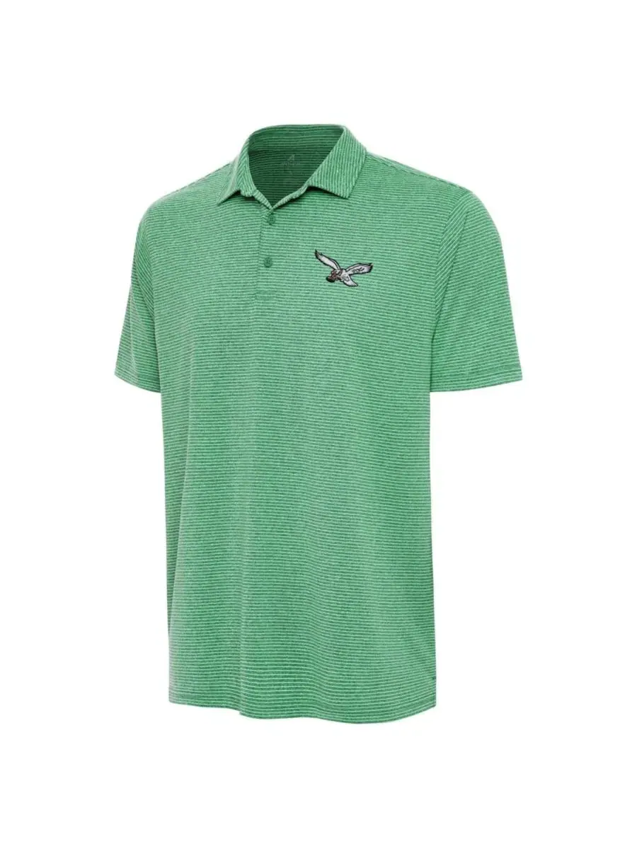 Поло для мужчин с вышитым логотипом Philadelphia Eagles, модель Scheme Antigua — изображение 2 из 3, зеленый