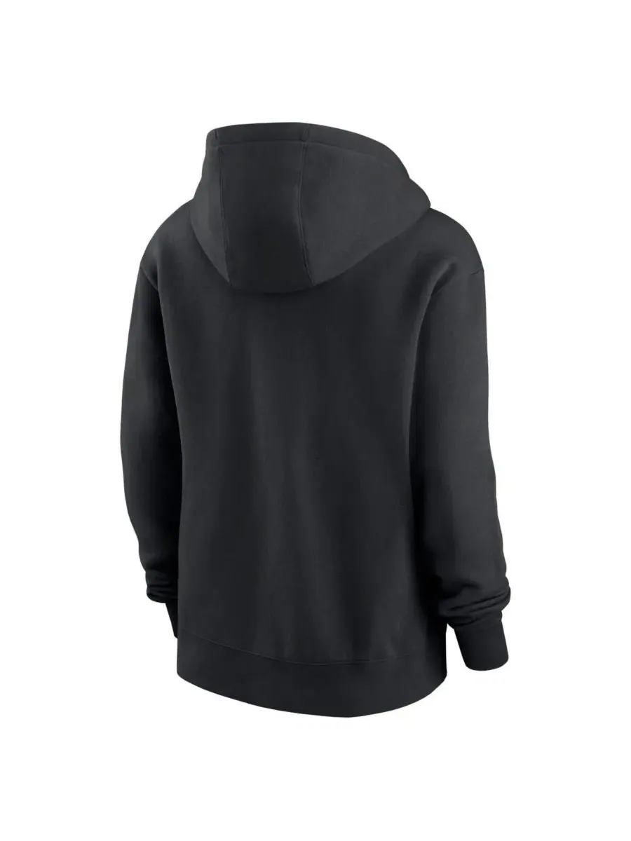 Женский худи Nike Las Vegas Raiders Club Fleece Pullover с флисовой подкладкой — изображение 2 из 3, черный