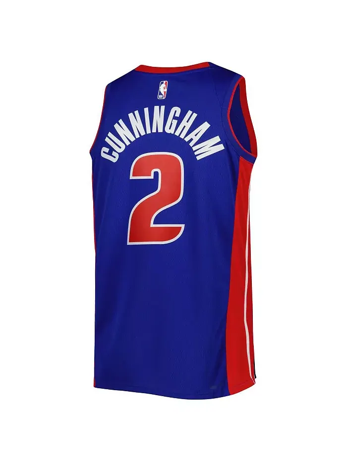 Мужская и женская майка Cade Cunningham Blue Detroit Pistons Swingman - Icon Edition Nike — изображение 2 из 3