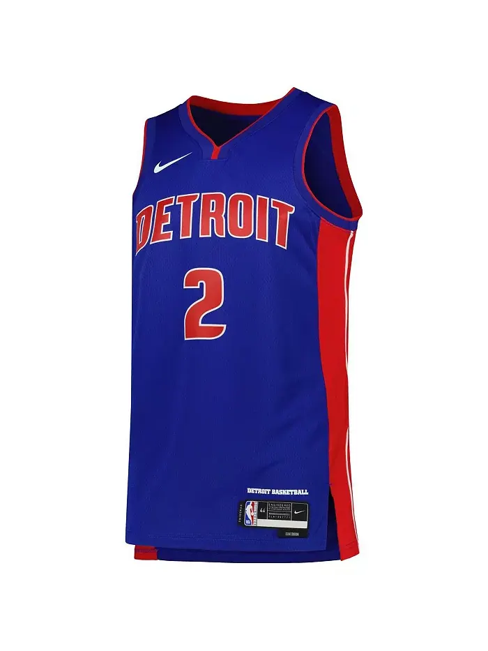 Мужская и женская майка Cade Cunningham Blue Detroit Pistons Swingman - Icon Edition Nike — изображение 3 из 3