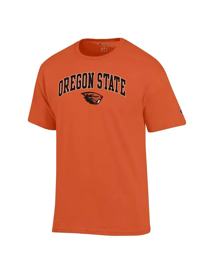 Мужская футболка Oregon State Beavers с арочным логотипом, оранжевая Champion — изображение 2 из 3