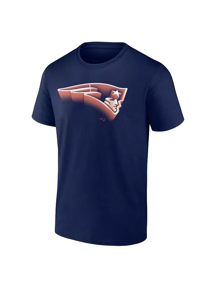 Мужская футболка New England Patriots Chrome Dimension в синем цвете Fanatics — изображение 2 из 3