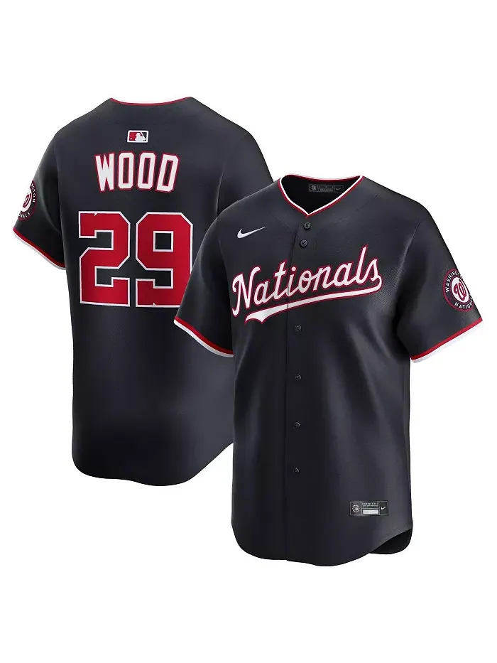 Мужская альтернативная лимитированная джерси James Wood Washington Nationals в синем цвете Nike — изображение 1 из 3